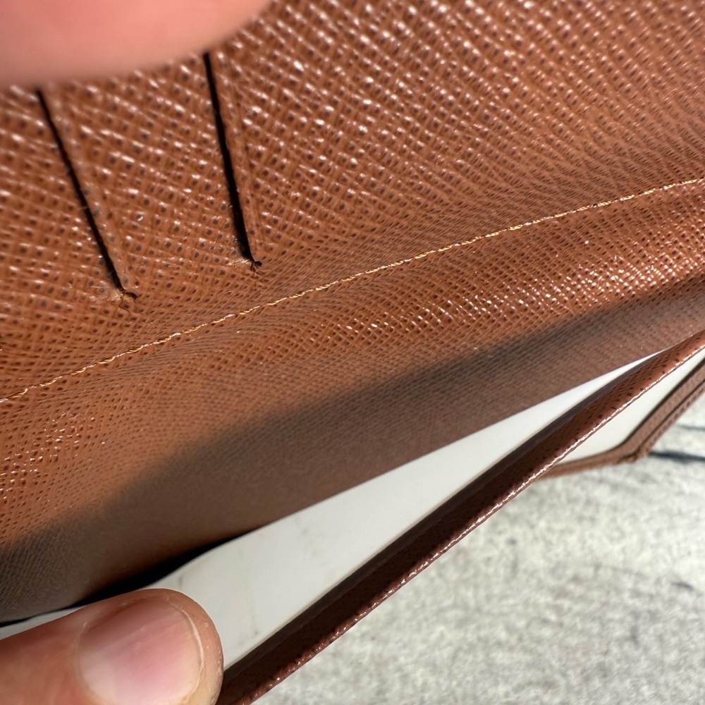 Louis Vuitton Porte Tresor Etui Papier Trifold Wallet Brown Monogram Canvas - Picture 14 of 15